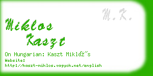 miklos kaszt business card